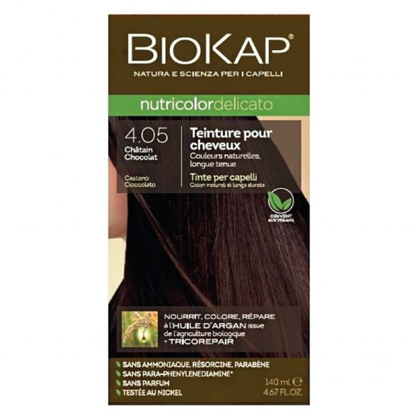 Nutricolor Delicato Teinture pour Cheveux 4.05 Châtain Chocolat 140ml Biokap