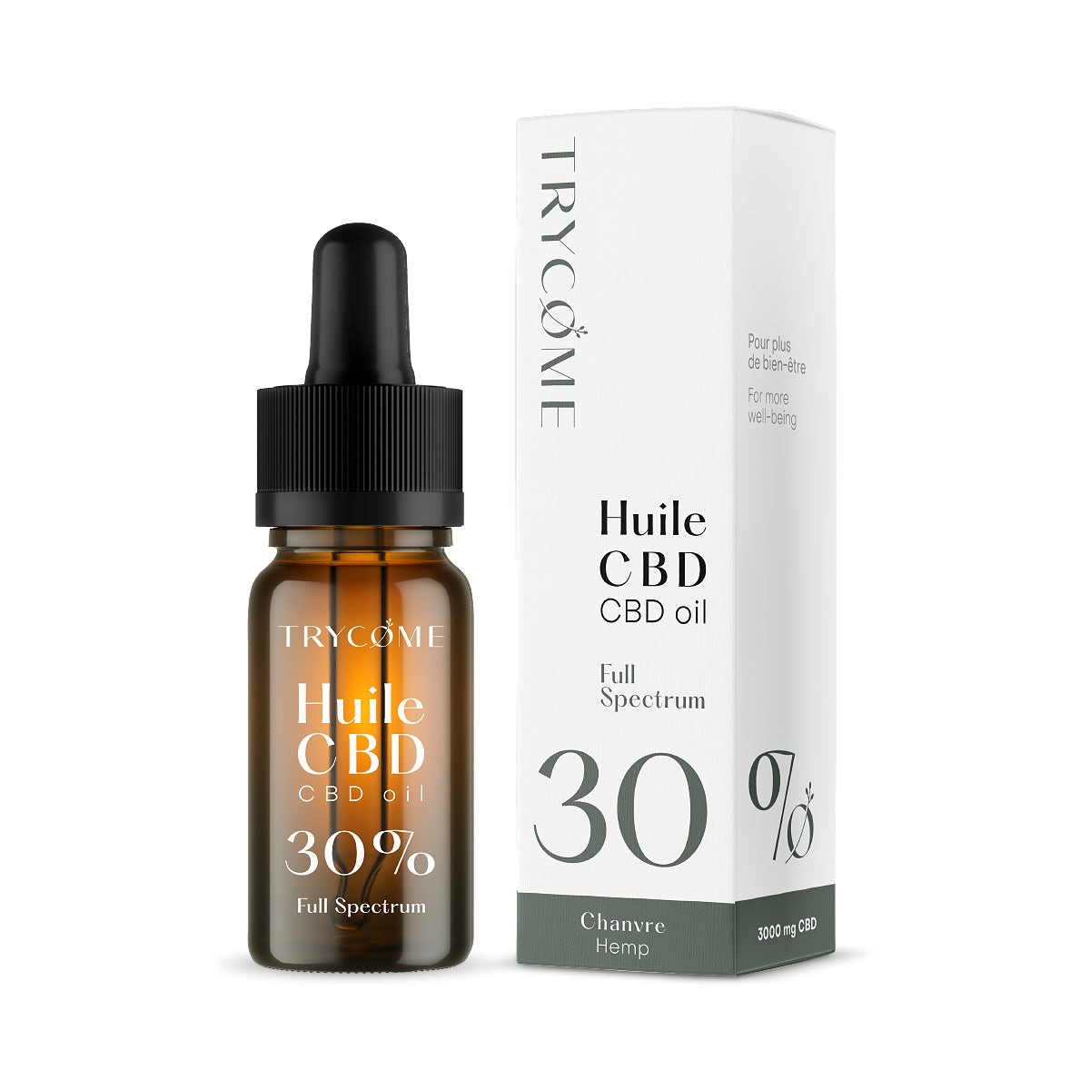 Huile CBD full spectrum 30% - huile de chanvre TRYCOME
